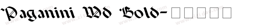 Paganini Wd Bold字体转换